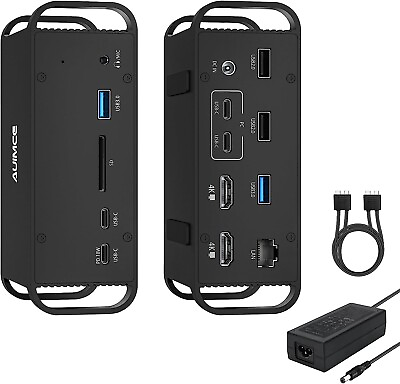 AUIMCE MacBook Pro 14 in 2 USB C Docking Station Dual Monitor 4K@60HZ *2416A9D $53.99