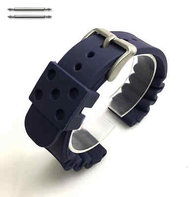 Diver#x27;s Style Blue Rubber Strap Replacement Watch Band #4503 $11.95