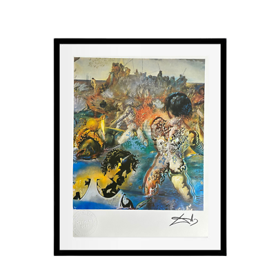 #ad Salvador Dalí Vintage Art Original Signed Print 1936 37 Tuna Fishing $78.20