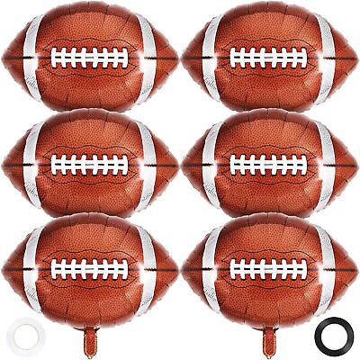 #ad Football Themed Party Decorations 6 Pcs 27 Inch Large Football Balloons Perf $29.55