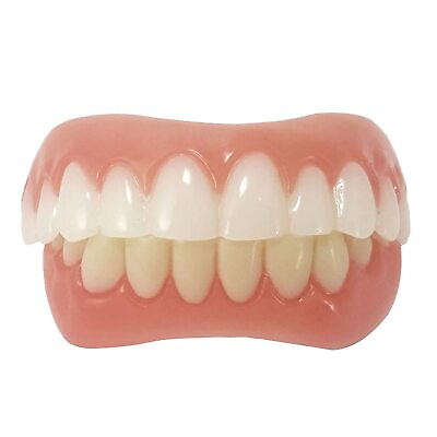 #ad Upper and Lower Veneer Dentures for Women and Men Fake Teeth Natural Shade $13.49