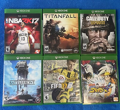 Lot Six 6 Games XBOX ONE Titanfall Call Duty WWII Star Wars Battlefront amp; more $12.95