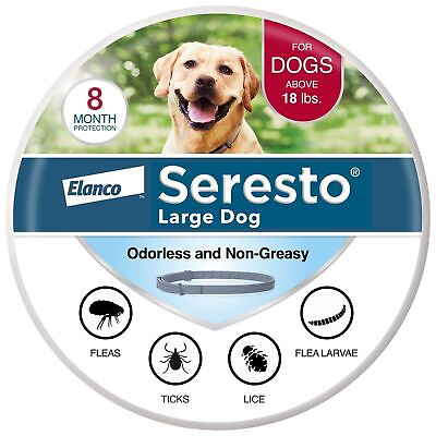 #ad Seresto Flea and Tick Collar 8 Months Protection for Large Dogs 18lbs！USA New7 $18.99