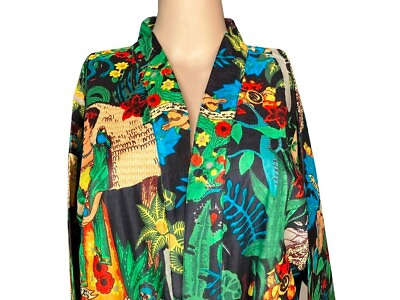 #ad Black Floral Print Kimono Indian Cotton Kaftan Dress Hippie Beach Maxi Dress $24.99