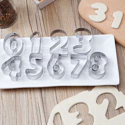 #ad #ad 9pcs set Biscuit Cutter Creative Practical Numeral Baking Mold Durable $8.41