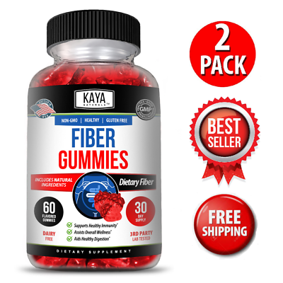 2 Pack Fiber Gummies 60ct Digestion amp; Bowel Movement Health Aids Cholesterol #ad $18.36