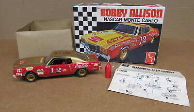 #ad Vintage Bobby Allison Nascar AMT Model Kit Built Race Car W Box Monte Carlo $44.50