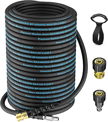 #ad 100 Ft Pressure Washer Hose Power Washer Hose Attachment with 3 8#x27;#x27; Quick Co... $165.99