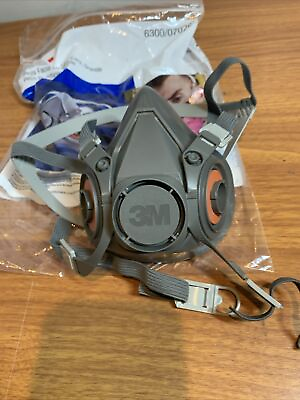 #ad 3M 6300 HALF FACE Reusable Respirator Protection Facepiece Mask Large $16.99