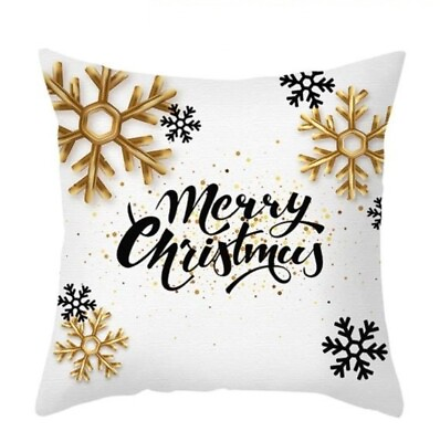 #ad 45cm Christmas Cushion Cover Merry Christmas Decorations For Home X Mas 1Pc New $26.15