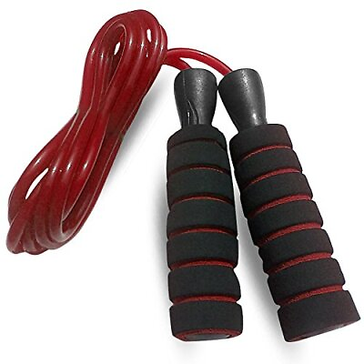 Plastic Skipping Rope Foam Handles Speed Jump Boxing Excercise Red $35.75