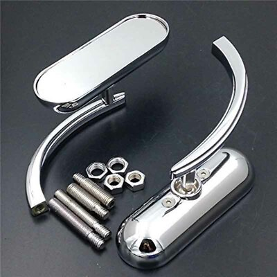 #ad Chrome Motorcycle Rearview Mirror For Harley Davidson Road King Dyna Fatboy AKMO $39.16