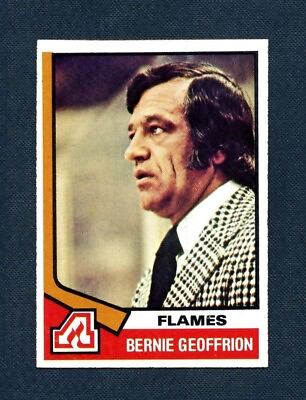 #ad 1974 Topps Hockey #147 Bernie Geoffrion HOF Atlanta Flames $4.95