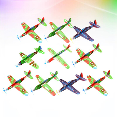#ad 20 PCS Flying Foam Plane Rubber Band Powered Airplane Hand Toss Toys $8.99