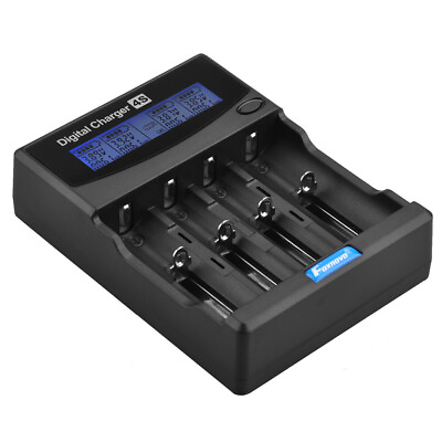 Foxnovo F 4S 4 Slots Li ion Ni MH LCD Intelligent Battery Charger with Sound $42.99