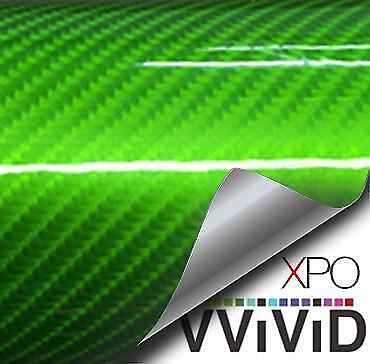 #ad VVivid Xpo Gloss Green Tech Art Carbon Vinyl Wrap Film V242 $1.99