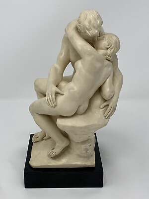 #ad Vintage Italian Marble Sculpture of Lovers by G Ruggeri $318.00