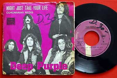 #ad DEEP PURPLE MIGHT JUST TAKE YOUR LIFE CORONARIAS REDIG 1974 RARE EXYU 7“ PS $16.74
