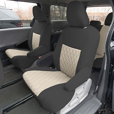 #ad Neoprene Custom Fit Car Seat Covers for 2011 2020 Toyota Sienna Middle Set $152.99