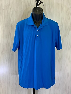 #ad Regular Fit Quick Dry Golf Polo Shirt Mens Size Medium Blue $8.88