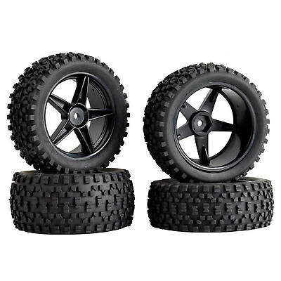 4Pcs RC Tires amp; Wheel Rims Set 12mm Hex Hub for 1 10 Off Road Car Buggy Truck $20.08