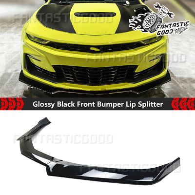#ad Glossy BLK Front Bumper Lip Splitter Spoiler For Camaro SS 19 21 LS LT RS 16 21 $78.99