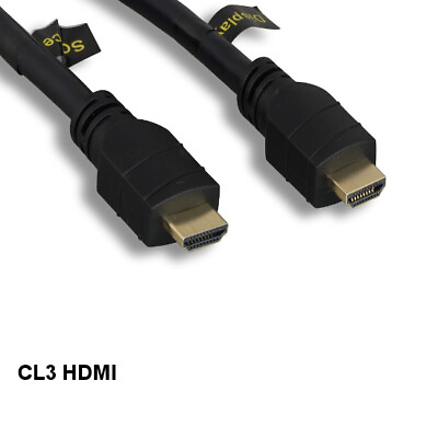 #ad 65#x27; CL3 Active HDMI 2.0 Cable w Ethernet 4Kx2K 3D Gold Plated Connector HDTV $110.02