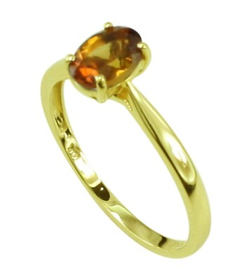 #ad Oval Cut Medira Citrine Solitaire Ring 10k Yellow Gold Ring Christmas Gift $146.20
