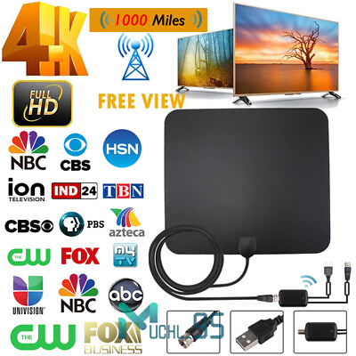 #ad Antena Digital Para Smart Tv Rango De 3600 Millas Con Amplificador 4K y HD 1080P $15.61