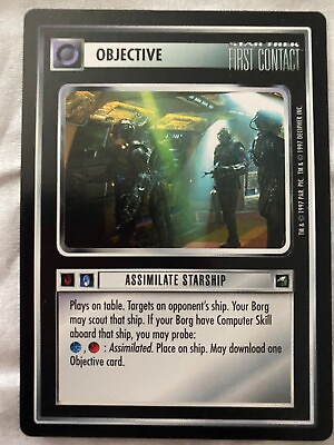 #ad Star Trek CCG 1E First Contact ASSIMILATE STARSHIP Card NEVER PLAYED $1.15