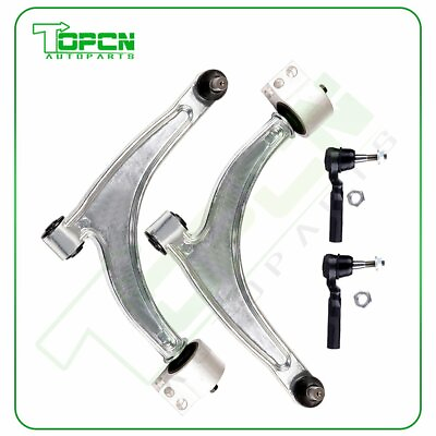 #ad 4pcs For 2004 2012 Chevy Malibu Front Lower Control Arms Outer Tie Rod Links Kit $97.08