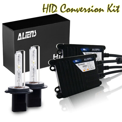 #ad ALIENS 35W HID Xenon Headlight Conversion Kit H7 10000K Deep Blue Bulbs $29.99