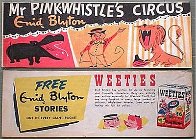 #ad WEETIES AUSTRALIA CEREAL GIVEAWAY PROMO ENID BLYTON PINK WHISTLE CIRCUS COMIC VF $155.00