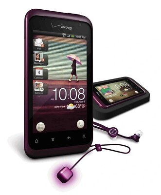 #ad HTC Rhyme 4GB Plum Verizon Smartphone and all accessories BULK PACKAGING $39.99
