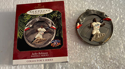 1997 Hallmark Keepsake Ornament Jackie Robinson Baseball Heroes Collector Series $7.19