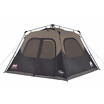 #ad Camping Tent 6 Person Cabin Tent with InstantSetup Brown Black $232.20