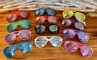 #ad Retro Style Mirrored Sunglasses w Shutter Shade. Choose Your Color $9.99