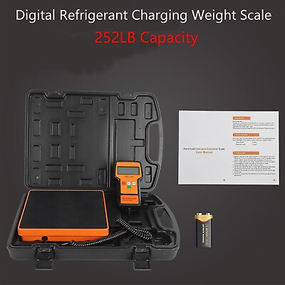 #ad 252LBS Refrigerant Scale Charging Digital Weight HVAC Electronic High Precision $79.99