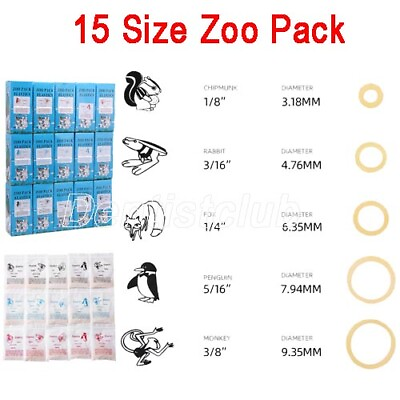 #ad 5000pcs Bandas de goma elásticas de ortodoncia dental Zoo Pack 3.5 5.0 6.5 OZ $146.20