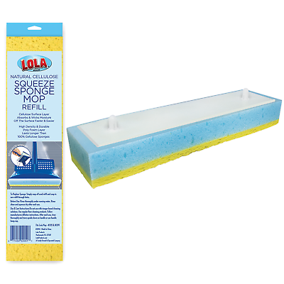 #ad #ad LOLA Natural Cellulose Squeeze Sponge Mop Refill 9quot; Super Absorbent Head 1 CT $12.31