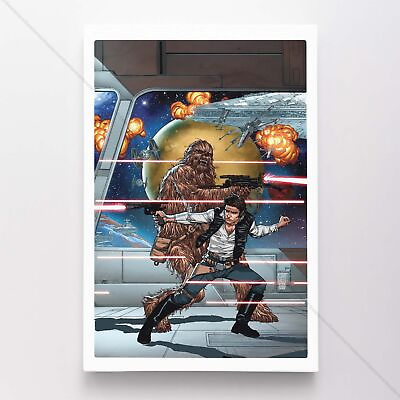 Han Solo Chewbacca Star Wars Poster Canvas Movie Comic Art Print #43 AU $44.95