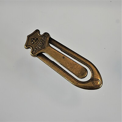 Brass Bookmark Advertising Columbus Sailing Lemie S.P.A. Italy Book Marker $7.99