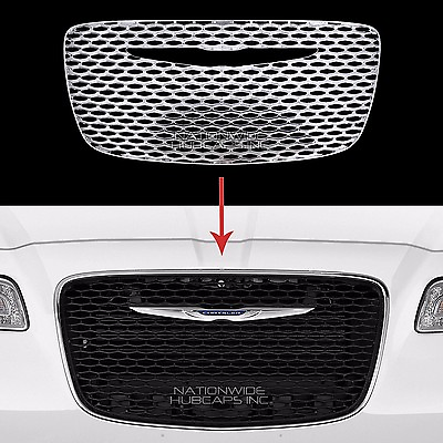 #ad fits Chrysler 300 2015 18 CHROME Snap On Grille Overlay Front Grill Cover Insert $119.99