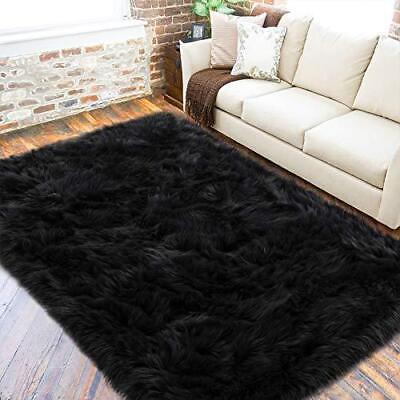 #ad LOCHAS Ultra Soft Fluffy Rugs Faux Fur Sheepskin Area Rug for Bedroom Bedside $47.49