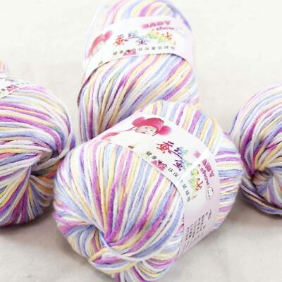 #ad AIPYARN 4Balls x50g Soft Cashmere Silk Velvet Baby Hand Knitting Crochet Yarn 29 C $41.46