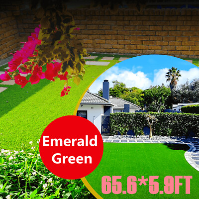 65x5.9 ft Artificial Grass Mat Synthetic Landscape Fake Lawn Pet Dog Turf Garden $158.95