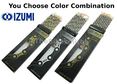 Izumi Chain JET BLACK Easy Running 1 8quot; BMX Track Fixed Bike Gold Silver Black $17.50