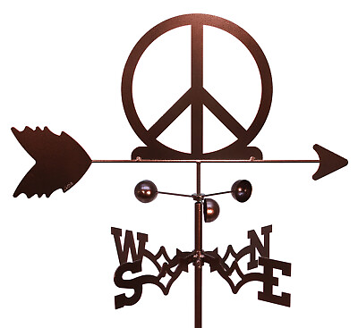 #ad SWEN Products WOODSTOCK PEACE SIGN SYMBOL Steel Weathervane $67.95