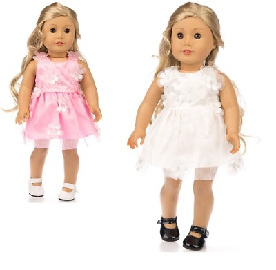 #ad Doll Dress Fashion White Party Outfit Fit American Girl Dolls 18 quot; 45 cm Doll $11.83