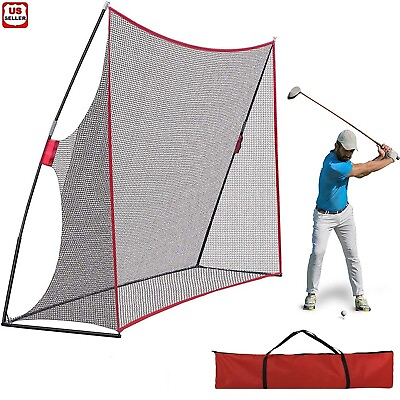 #ad 10 x 7FT Portable Golf Practice Net Hitting Driving Training Aids w Carry Bag $52.98